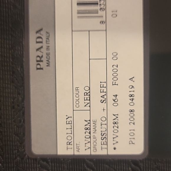 ✈️ PRADA Carry On Luggage Tessuto Saffi - Picture 12 of 16